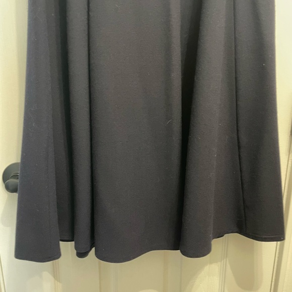 28-Vintage Lord & Taylor Maxi Wool Swing Skirt Dark Navy Blue Sz 6 Librarian - Picture 2 of 11
